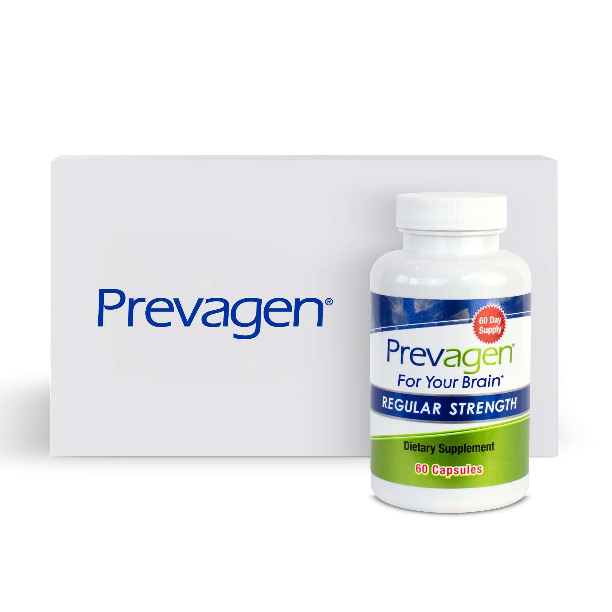 Prevagen Regular Strength - 60 Capsules (2 Month Supply) | Formulated for Your Brain | 10mg of Apoaequorin Plus Vitamin D3 - Image 1