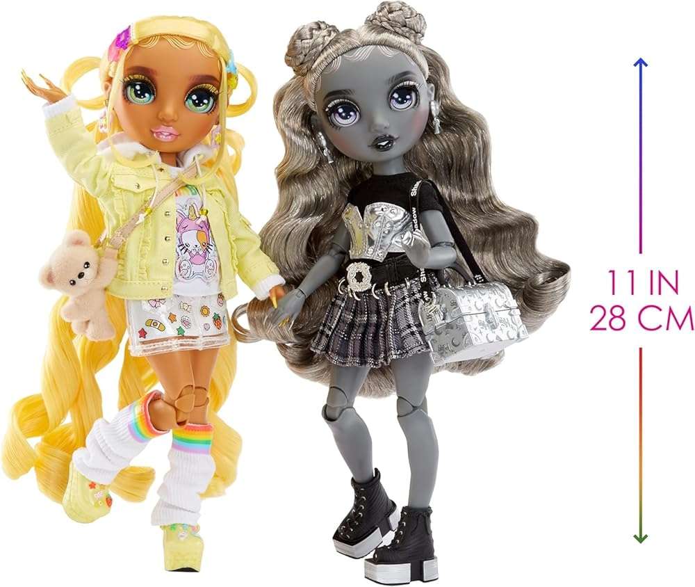 Rainbow High Madison Twins 2-Pack with Mix & Match Outfits - Great Gift for Kids & Collectors, Yellow & Grey - Image 2