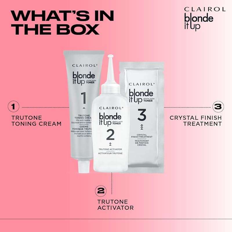 Clairol Blonde It Up Crystal Glow Toners Demi-Permanent Hair Dye, Radiant Opal Hair Color | Ammonia Free | Add Pearlescent Tones to Pre-Lightened Shades | Neutralizes Warmth | Pack of 1 - Image 4