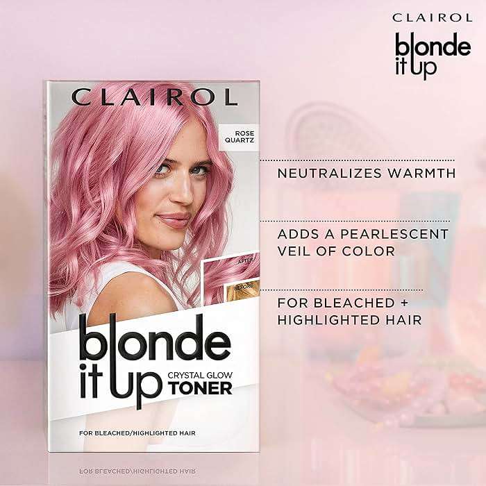 Clairol Blonde It Up Crystal Glow Toners Demi-Permanent Hair Dye, Radiant Opal Hair Color | Ammonia Free | Add Pearlescent Tones to Pre-Lightened Shades | Neutralizes Warmth | Pack of 1 - Image 7