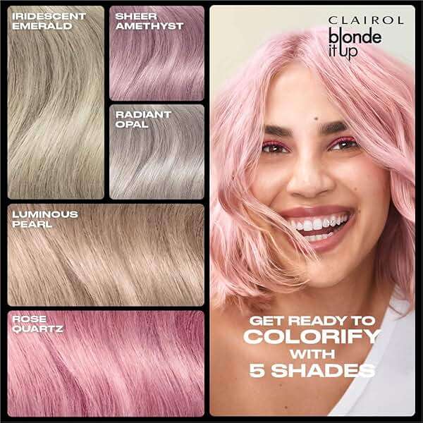 Clairol Blonde It Up Crystal Glow Toners Demi-Permanent Hair Dye, Radiant Opal Hair Color | Ammonia Free | Add Pearlescent Tones to Pre-Lightened Shades | Neutralizes Warmth | Pack of 1 - Image 9