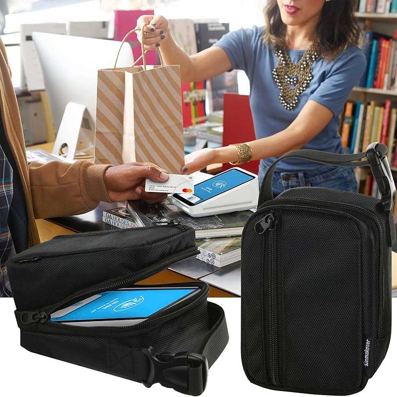 Square Terminal Case, Fits Terminal Power Adapter & Cable, Receipt Paper Rolls and Hub, Square Reader Protector Waterproof Carrying Bag, Adjustable Portable Anti-Scratch Protective Travel Case - Image 2
