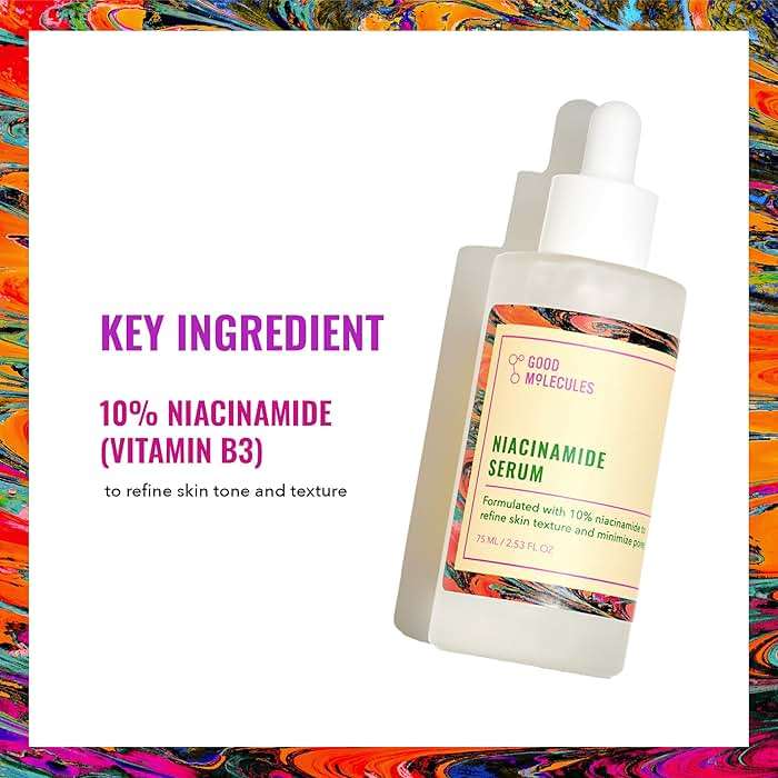 Good Molecules Niacinamide Serum – 10% Niacinamide to Target Blemishes, Nourishment, and Skin Tone – Ultra Hydrating & Brightening Skin Care for Face – 75 ml / 2.53 fl oz - Image 3