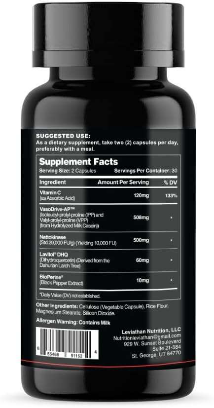 Leviathan Nutrition Hemo Flow | Supplement with Nattokinase for Nitric Oxide - Image 3
