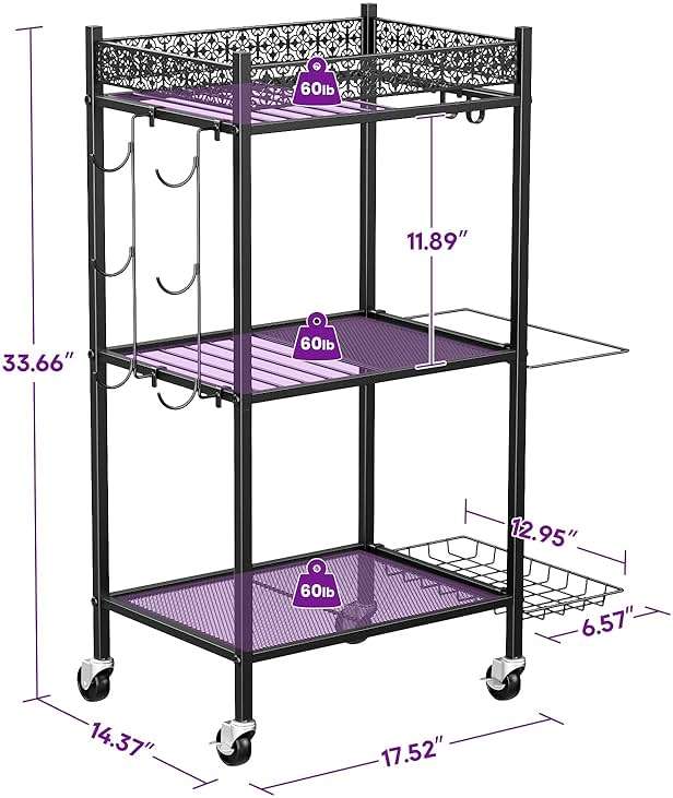 Yoga Mat Storage Rack, Home Gym Storage Rack, VOPEAK Workout Storage for Yoga Mat, Foam Roller, Gym Organizer Gym Equipment Storage for Home Exercise and Fitness Gear - Image 5