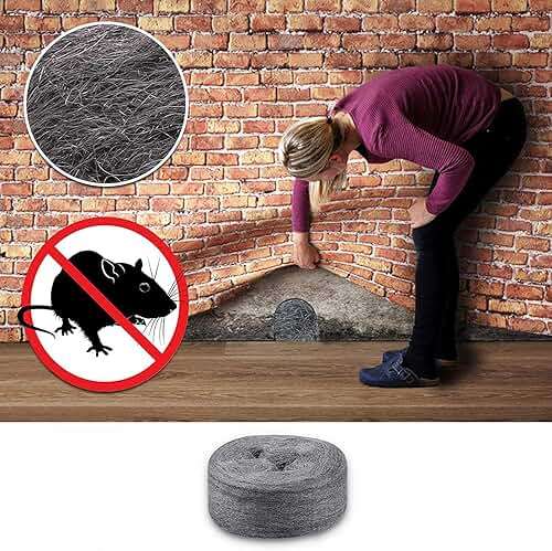 Steel Wool for Mice Control - |15FT (150G)| - Steel Wool 0000 Fill Fabric Fine Wire Wool to Keep Annoying Animals away from Holes Wall Cracks Vents - Image 4