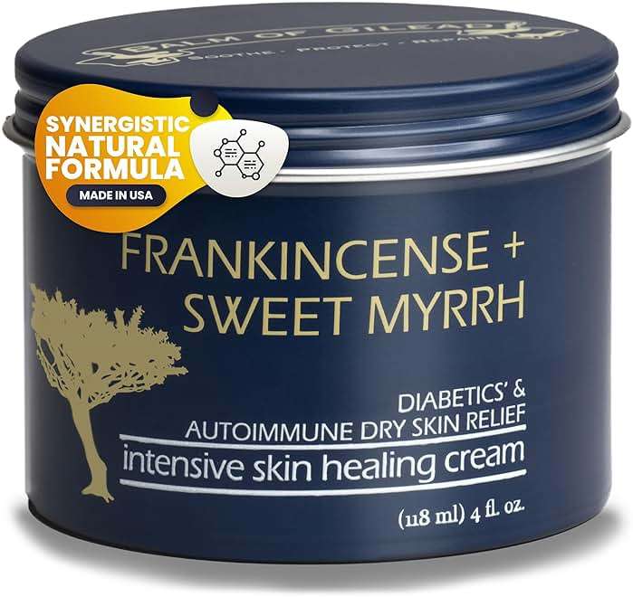 BALM OF GILEAD Foot Healing Cream – Frankincense & Sweet Myrrh Moisturizer for Sensitive Skin - Relieving Foot Therapy & Diabetic Skin Healing - Deeply Nourishing & Synergistic Cream - Image 1