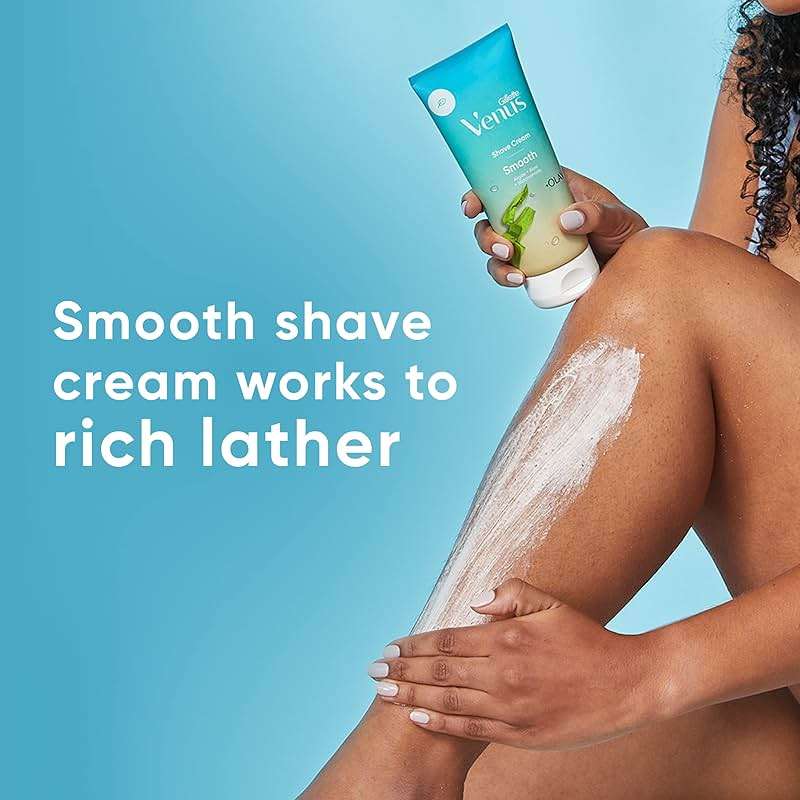 Gillette Venus Smooth plus Olay Shaving Cream for Women, 3 Count, 6 oz - Image 4
