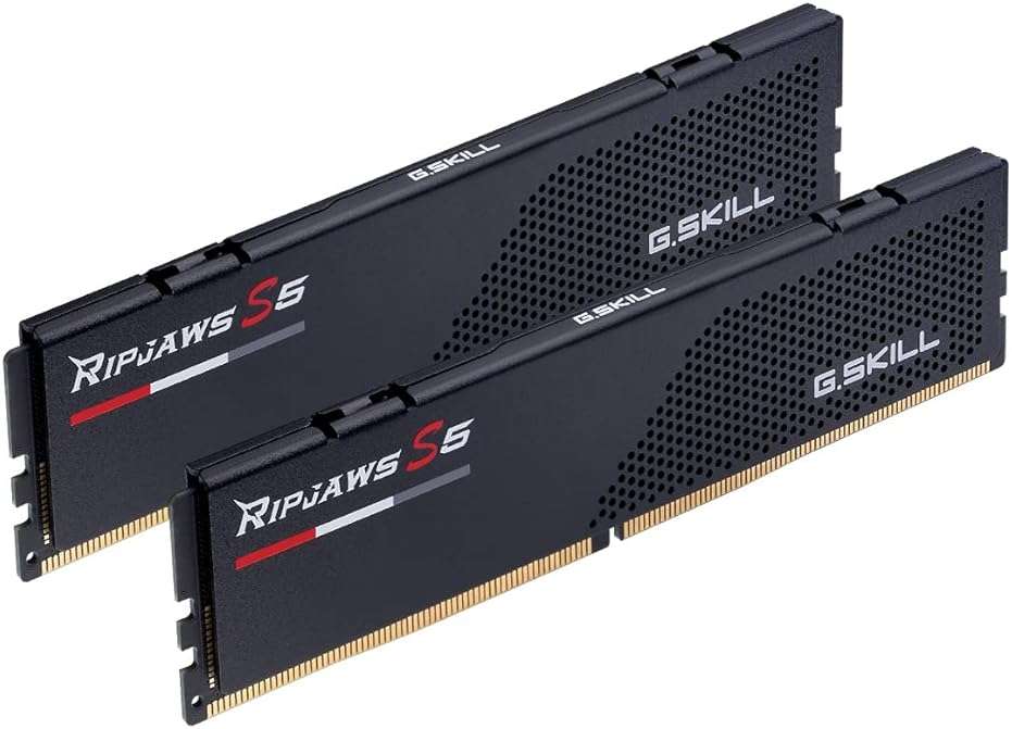 G.SKILL Ripjaws S5 Series DDR5 RAM (Intel XMP 3.0) 32GB (2x16GB) 6000MT/s CL30-40-40-96 1.35V Desktop Computer Memory U-DIMM - Matte Black (F5-6000J3040F16GX2-RS5K) - Image 1