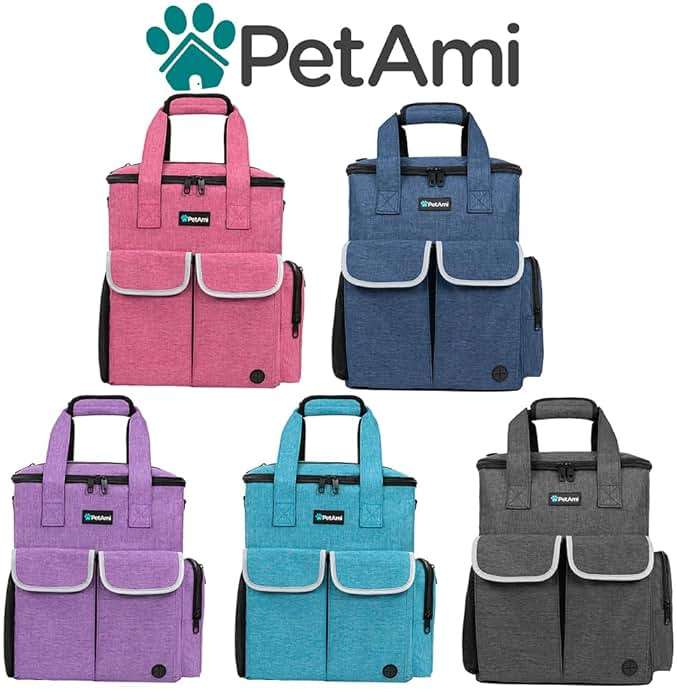 PetAmi Dog Travel Bag Pet Supplies Accessories Organizer for Traveling, Camping, Weekend; Cat Pet Travel Bag Kit Includes 2 Food Storage Containers, 2 Collapsible Bowls, 1 Feeding Mat (Purple) - Image 7