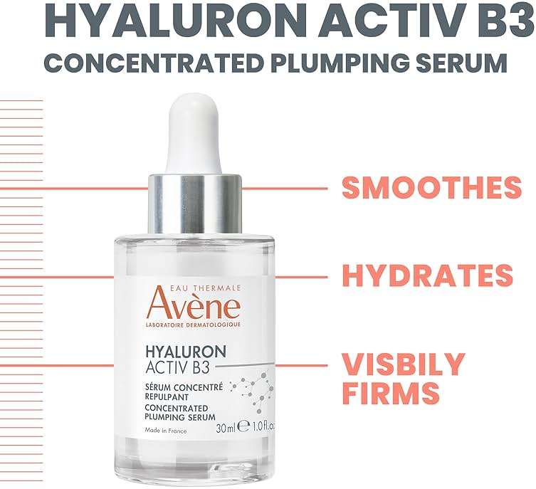 Avène Hyaluron ACTIV B3 Concentrated Plumping Serum, Light-weight hydrating serum, powered by Niacinamide + Pure Hyaluronic Acid, Firms & Plumps the skin for a healthy complexion 1 oz - Image 3