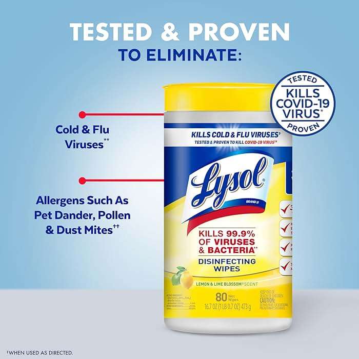 Lysol Disinfecting Wipes Bundle, Home Apartment Dorm Room Essentials and Cleaning Supplies, All Purpose Cleaner, Multi-surface Cleaning Wipes, Multi-Scent Sanitizing Wipes Bundle, 80 Count (4pk) - Image 3