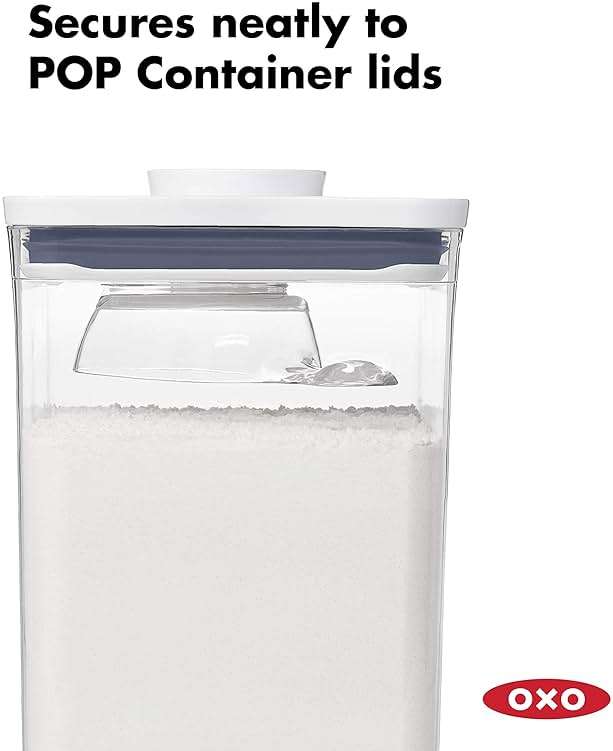 OXO Good Grips POP Container Accessories 3-Piece Scoop Set and OXO Good Grips POP Container - Airtight Food Storage - Small Square Short 1.1 Qt - Image 5