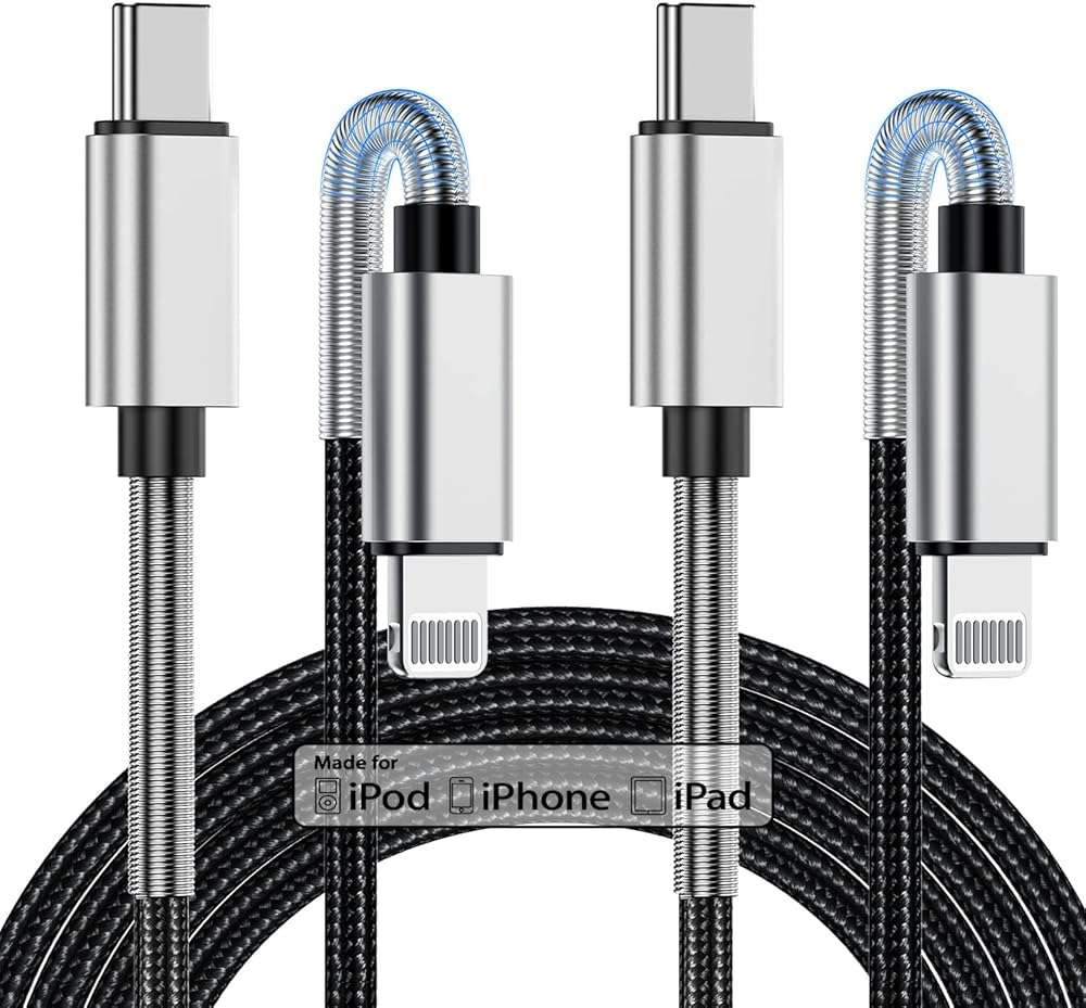 2Pack 10ft iPhone Fast Charger Cable, [Apple MFi Certified] Long USB C to Lightning Cable 10 Foot, High Fast 10 Feet Apple Charging Cord for Apple iPhone 14/14 Pro Max/13 Mini/12/11/XS/XR/8/7Plus,iPad - Image 1