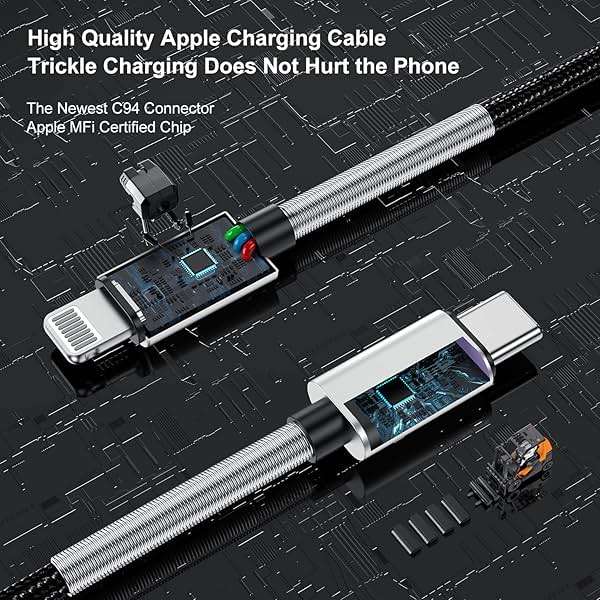 2Pack 10ft iPhone Fast Charger Cable, [Apple MFi Certified] Long USB C to Lightning Cable 10 Foot, High Fast 10 Feet Apple Charging Cord for Apple iPhone 14/14 Pro Max/13 Mini/12/11/XS/XR/8/7Plus,iPad - Image 2