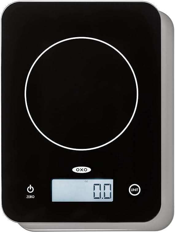 OXO Good Grips 11lb/5kg Everyday Glass Food Scale, Gram Scale for Meal Prep - Image 1