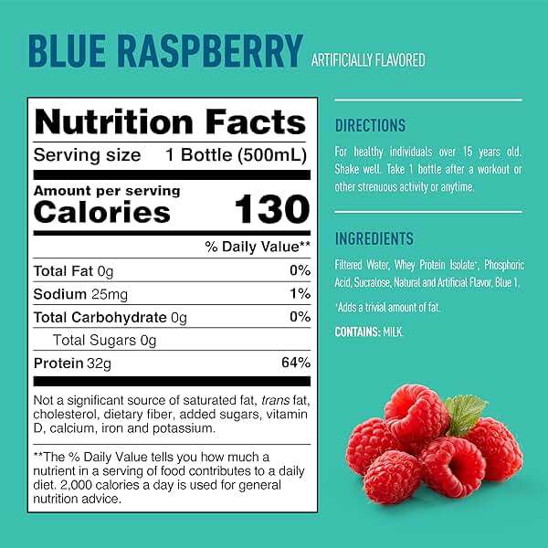 Isopure Zero Carb 32g Clear Protein Ready-to-Drink, Whey Protein Isolate, Blue Raspberry, 12 Pack (Packaging May Vary) - Image 5