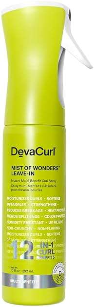 DevaCurl Mist Of Wonders Leave-In Multi-Benefit Curl Spray | Continuous Mist Spray | 12-in-1 Curl Benefits - Image 1