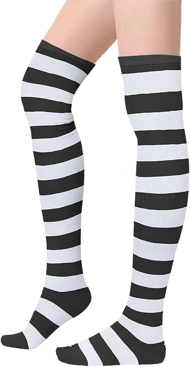 UTTPLL Womens Thigh High Socks Striped Stockings Fashion Colored Long Over Knee High Socks for Halloween, Party, Daily Wear - Image 1