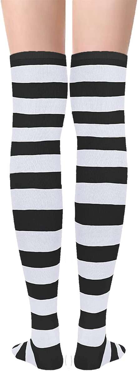 UTTPLL Womens Thigh High Socks Striped Stockings Fashion Colored Long Over Knee High Socks for Halloween, Party, Daily Wear - Image 3