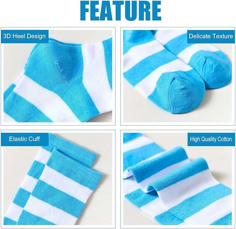 UTTPLL Womens Thigh High Socks Striped Stockings Fashion Colored Long Over Knee High Socks for Halloween, Party, Daily Wear - Image 5