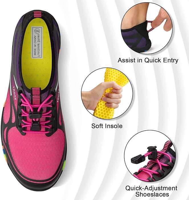 ATHMILE Water Shoes for Men Women River Shoes Adult Swim Beach Lake Pool Aqua Socks Barefoot Quick Dry for Hiking Surfing Kayaking Cruise Ship Essentials - Image 4