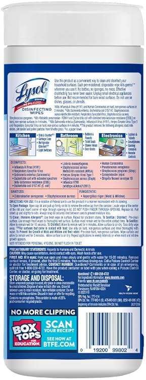Lysol Disinfecting Wipes, Crisp Linen, 35ct, Crisp Linen, 35 Count (Pack of 1) - Image 2