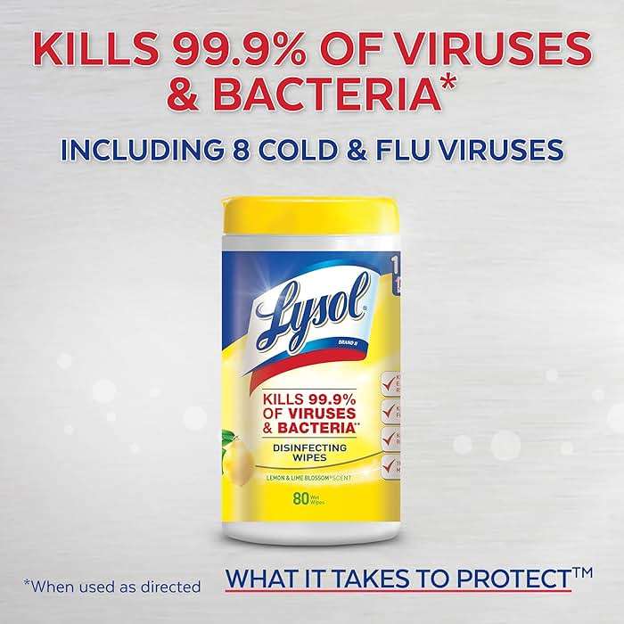Lysol Disinfecting Wipes, Crisp Linen, 35ct, Crisp Linen, 35 Count (Pack of 1) - Image 3