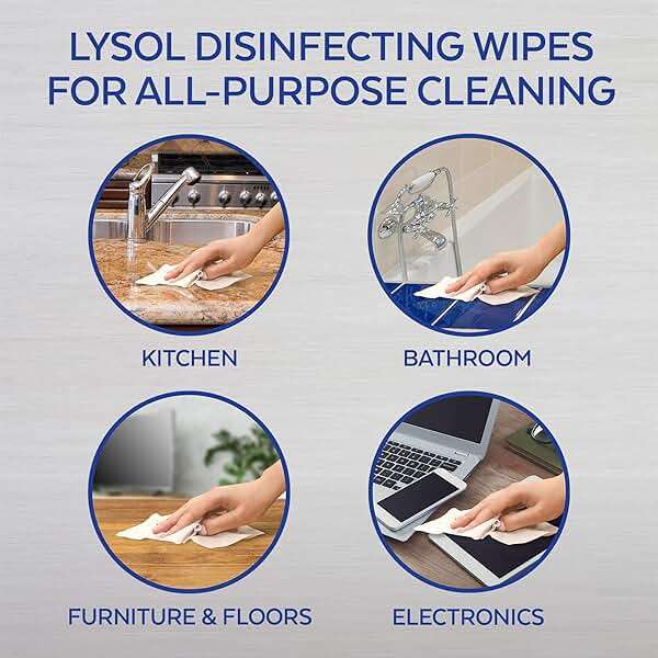 Lysol Disinfecting Wipes, Crisp Linen, 35ct, Crisp Linen, 35 Count (Pack of 1) - Image 4