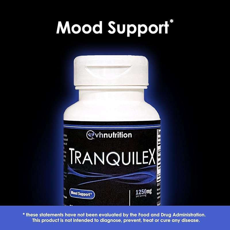 VH Nutrition TRANQUILEX | Stress Relief Supplement* | Ashwagandha, Passion Flower, Kava Kava, Lemon Balm, Licorice Root, and Lavender | Natural Relaxation and Mental Calmness | 60 Capsules - Image 4