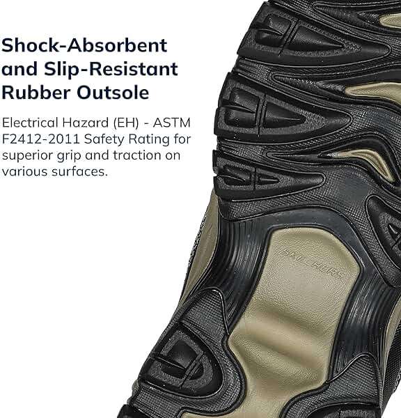 Skechers Men's Cankton Steel Toe Construction Shoe - Electrical Hazard Rated, Memory Foam - Image 3