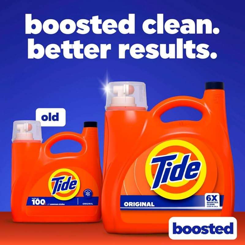 Tide Liquid Laundry Detergent, Original Scent, 125 fl oz, 100 Loads, Boosted Clean Even in Cold Water with Concentrated Washing Soap - Image 6