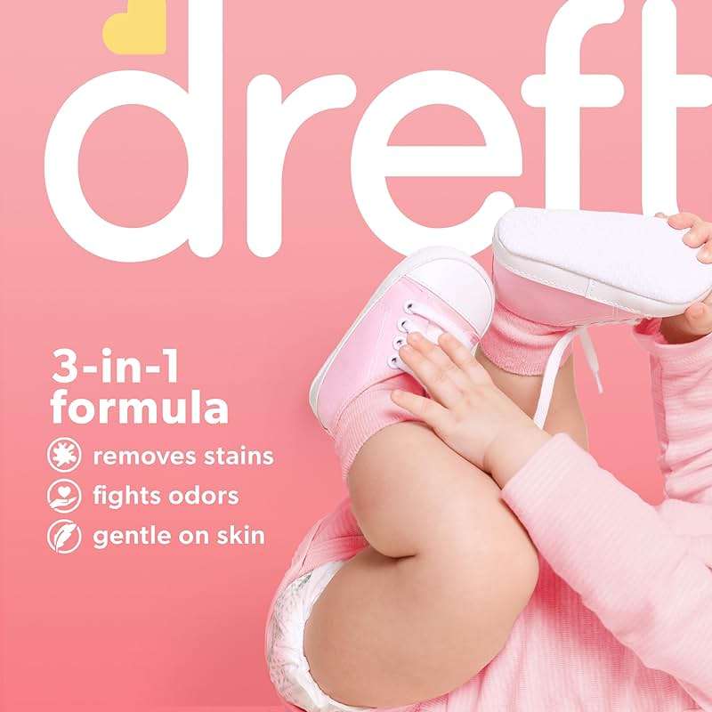 Dreft Baby Liquid Laundry Detergent, Gentle on Sensitive Skin Laundry Soap, 150 fl oz, 114 Loads (Packaging May Vary) - Image 2