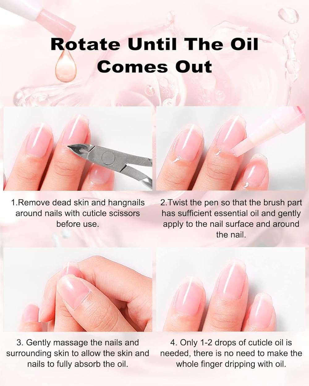Fokostar Nail & Cuticle Oil Pen 15Pcs Kit Manicure Essentials Strengthening with Different Naturale Scents Salone SPA Hydrating Repair Treatment Supplies - Image 4