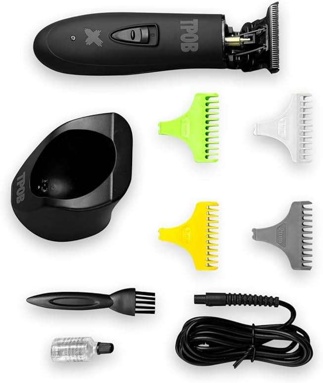 TPOB Ghost X Beard Trimmer Hair Clippers for Men, Professional Hair T-Blade Trimmer Cordless Rechargeable Edgers Clippers Electric Beard Shaver (Ghost X Blackout) - Image 9