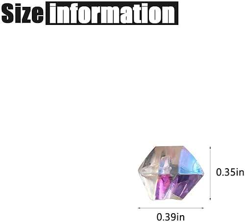 LYFJXX Iridescent Vase Filler, 1400 PCS 6 * 9 mm Acrylic Ice Cubes Acrylic Gem Plastic Diamonds Acrylic Table Centerpiece - Image 3