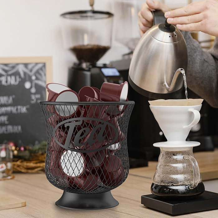 ITHSKUILL Tea Pod Holder, Sturdy K Cup Organizer, Large Capacity K Cup Storage for Keuring Espresso Capsule Coffee Creamer, Easy to Refill and Organize for Cafe Bar, Coffee Bar Decor - Image 2