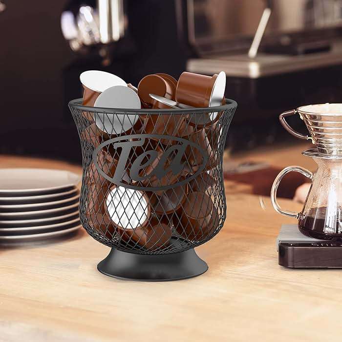 ITHSKUILL Tea Pod Holder, Sturdy K Cup Organizer, Large Capacity K Cup Storage for Keuring Espresso Capsule Coffee Creamer, Easy to Refill and Organize for Cafe Bar, Coffee Bar Decor - Image 7