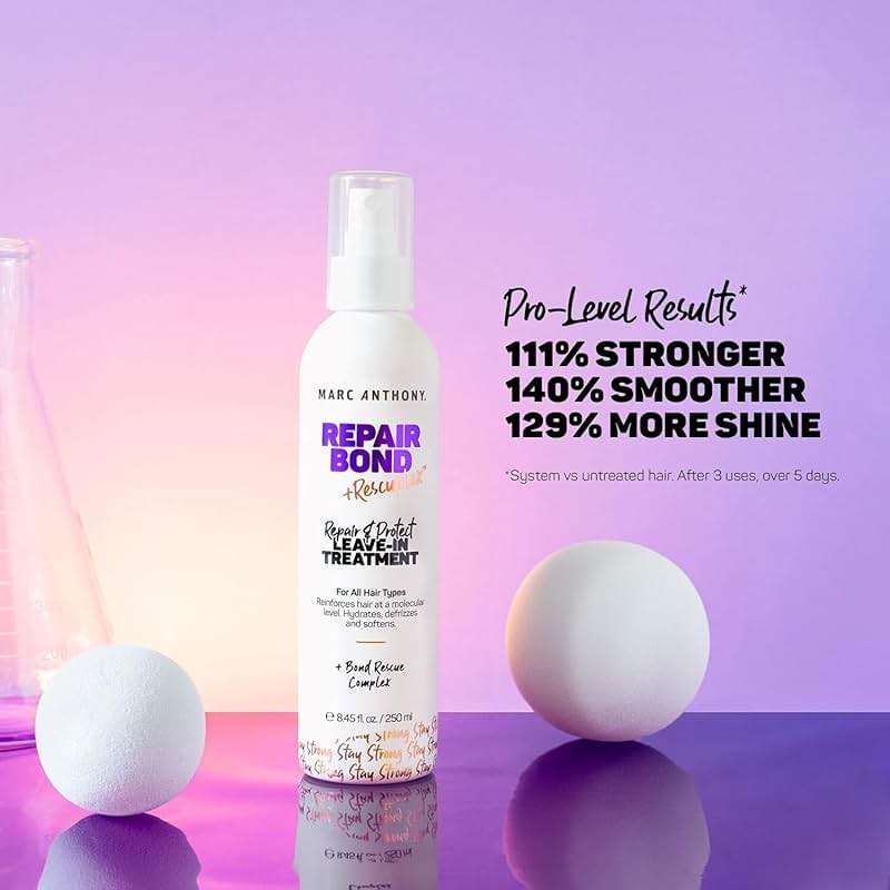Marc Anthony Bond Repair Leave In Hair Conditioner Treatment for Dry & Damaged Hair, Repair Bond - Treatment & Deep Conditioning Moisturizer Reduces Breakage & Flyaways - Fights & Reduces Frizz - Image 3