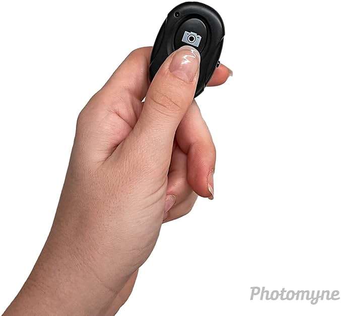 Photomyne Wireless Camera Shutter Clicker | Camera Shutter Remote Control for iPhone & Android Smartphones | Wireless Remote Control Selfie Button - Includes Wrist Strap (1 Pack) - Image 6