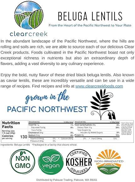CLEAR CREEK Black Lentils | Caviar or Beluga Lentils | 25 lb Bucket | Non-GMO | Kosher | Vegan | Non-Irradiated - Image 5
