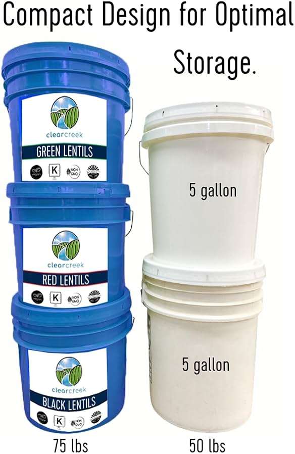 CLEAR CREEK Black Lentils | Caviar or Beluga Lentils | 25 lb Bucket | Non-GMO | Kosher | Vegan | Non-Irradiated - Image 9