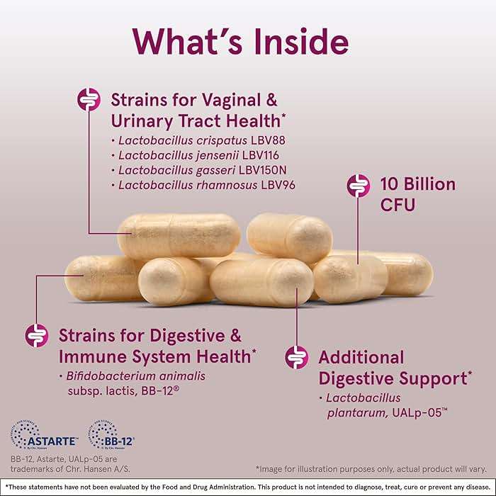 Jarrow Formulas Fem-Dophilus Advanced Vaginal & Digestive Probiotics 10 Billion CFU with 6 Science Backed Strains, for Vaginal, Urinary Tract, Digestive & Immune Support, 30 Capsules, Shelf-Stable - Image 2