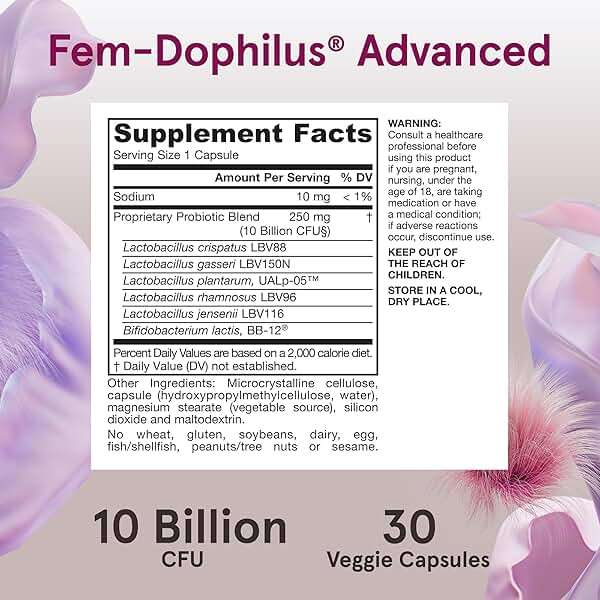 Jarrow Formulas Fem-Dophilus Advanced Vaginal & Digestive Probiotics 10 Billion CFU with 6 Science Backed Strains, for Vaginal, Urinary Tract, Digestive & Immune Support, 30 Capsules, Shelf-Stable - Image 5