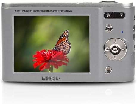 Minolta MND20 44MP Digital Camera – 2.7K Ultra HD Video, 16X Digital Zoom, Anti-Shake Stabilization, Time Lapse, Face Detection, 2.9-inch LCD Display – Lightweight Compact Camera (Silver) - Image 4
