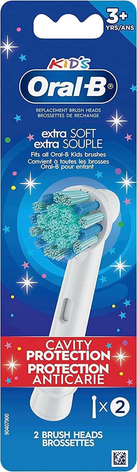 Oral-B Kids Extra Soft Replacement Brush Heads, 2 Count, Cavity Protection - Image 6