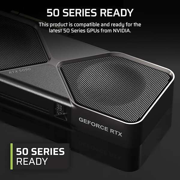 Corsair RM1000x Shift Fully Modular ATX Power Supply - Modular Side Interface - ATX 3.1 & PCIe 5.1 Compliant - Zero RPM Fan Mode - 105°C-Rated Capacitors - 80 Plus Gold Efficiency - Black - Image 3