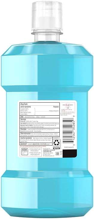 Listerine Gum Therapy Antiplaque & Anti-Gingivitis Mouthwash, ADA Accepted Oral Rinse Helps Reverse Early Gingivitis Signs Like Bleeding Gums, 4X Healthier Gums in 3 Weeks vs Brushing Alone, Mint, 1 L - Image 8