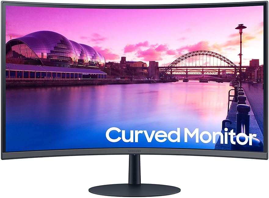 SAMSUNG 27-Inch S39C Series FHD Curved Gaming Monitor, 75Hz, AMD FreeSync, Game Mode, Advanced Eye Comfort, Frameless Display, Built in Speakers, Slim Metal Stand, LS27C392EANXGO, Black - Image 2