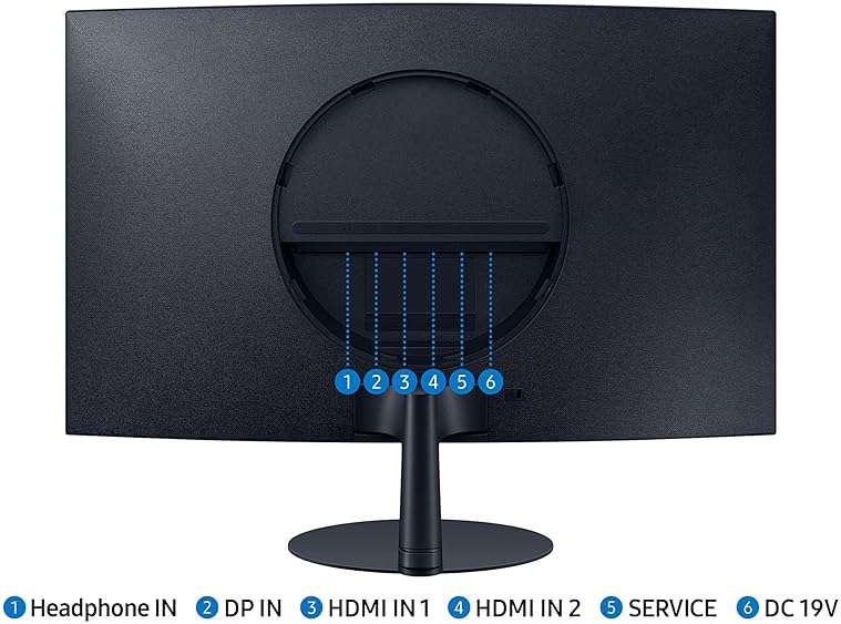 SAMSUNG 27-Inch S39C Series FHD Curved Gaming Monitor, 75Hz, AMD FreeSync, Game Mode, Advanced Eye Comfort, Frameless Display, Built in Speakers, Slim Metal Stand, LS27C392EANXGO, Black - Image 9